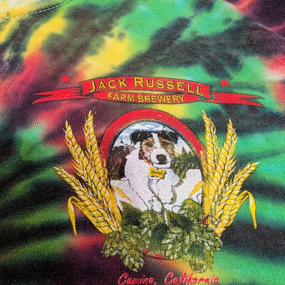 Jack Russell Farm Brewery Tye Dye Tee Size Medium - Picture 2 of 4